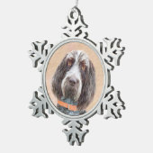 Spinone Italiano Malerei - Niedliche Original Dog Schneeflocken Zinn-Ornament (Rechts)
