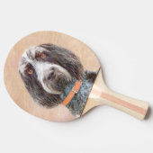Spinone Italiano Malerei - Niedliche Original Dog Tischtennis Schläger (Seitenansicht)