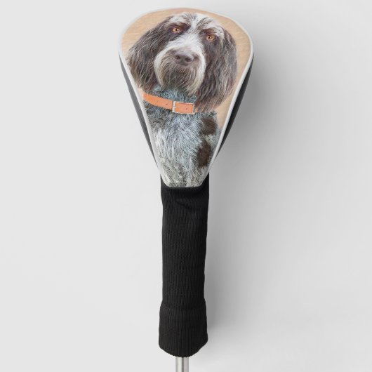 Spinone Italiano Malerei - Niedliche Original Hund Golf Headcover (Vorderseite)