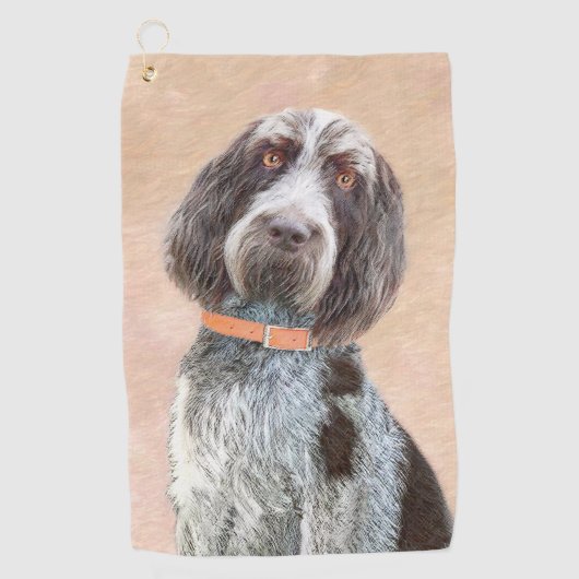 Spinone Italiano Malerei - Niedliche Original Hund Golfhandtuch (Vorderseite)