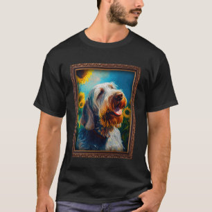 Spinone Italiano Malerei Sonnenblumen Blume Mama W T-Shirt