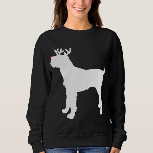 Spinone Italiano Reindeer Christmas Dog Sweatshirt (Vorderseite)