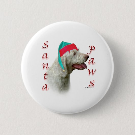 Spinone Italiano Santa Paws Button (Vorderseite)