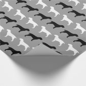 Spinone Italiano Silhouette-Muster Geschenkpapier (Ecke)
