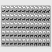 Spinone Italiano Silhouette-Muster Geschenkpapier (Flach)