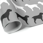 Spinone Italiano Silhouette-Muster Geschenkpapier (Rolleneckpunkt)