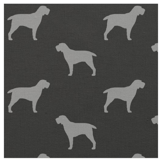 Spinone Italiano Silhouette-Muster Stoff (Nahaufnahme)