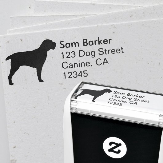 Spinone Italiano Silhouette Rücksendeadresse Permastempel
