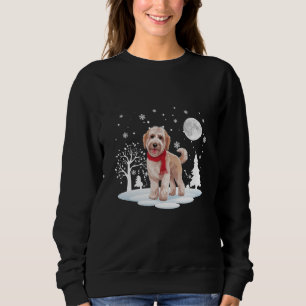 Spinone Italiano unter Mondlicht Schnee Weihnachte Sweatshirt