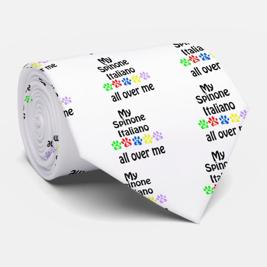 Spinone Italiano Walks Design Krawatte (Gerollt)