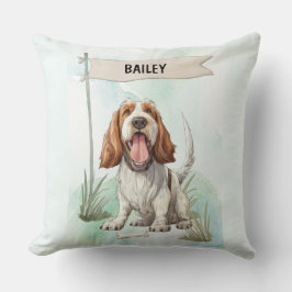 Spinone Italiano Watercolor Personalized Dog Kissen