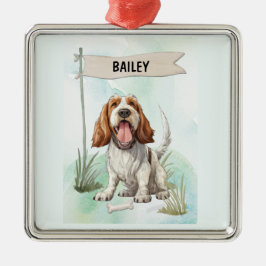 Spinone Italiano Watercolor Personalized Dog Ornament Aus Metall