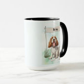 Spinone Italiano Watercolor Personalized Dog Tasse (VorderseiteRechts)