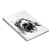 Spinone Notebook – Dog Head Portrait in Ink Notizblock (Rechte Seite)