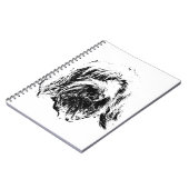 Spinone Notebook – Dog Head Portrait in Ink Notizblock (Linke Seite)