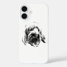Spinone Phone Case – Dog Head Sketch in Ink