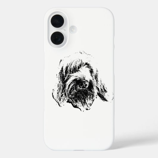 Spinone Phone Case – Dog Head Sketch in Ink (Rückseite)