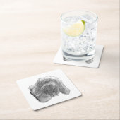 Spinone Stillness – Artisan Coaster Rechteckiger Pappuntersetzer (Vor Ort)