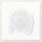 Spinone-Stillness – Handgefertigter Untersetzer (Rückseite)