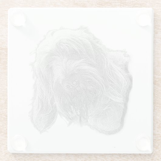 Spinone-Stillness – Handgefertigter Untersetzer (Rückseite)