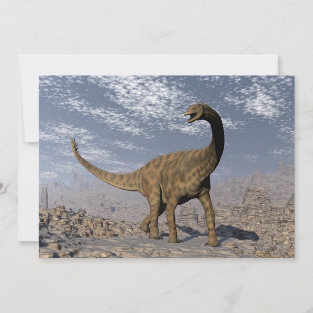 Spinophorosaurus-Dinosaurier, der in der Wüste spa (Vorderseite)