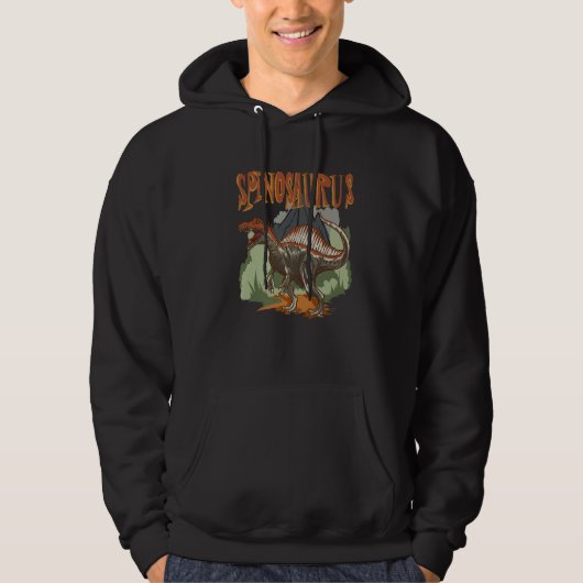 Spinosaurus  Dino  Dinosaur Identification Hoodie (Vorderseite)