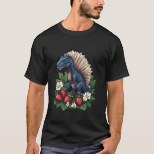Spinosaurus Dinosaur mit Erdbeeren Dino Liebhaber T-Shirt