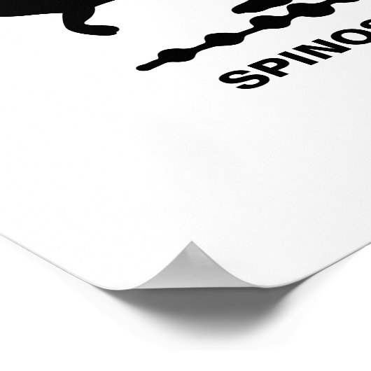 Spinosaurus Dinosaur Silhouette Poster (Ecke)