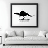 Spinosaurus Dinosaur Silhouette Poster