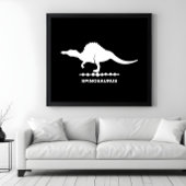 Spinosaurus Dinosaur Silhouette Poster