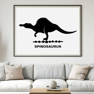 Spinosaurus-Dinosaur-Silhouette-Poster Poster
