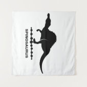 Spinosaurus Dinosaur Silhouette Tapestry Wandteppich (Vorderseite (Horizontal))