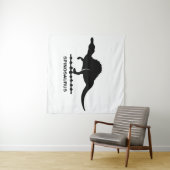 Spinosaurus Dinosaur Silhouette Tapestry Wandteppich (Beispiel (Horizontal))