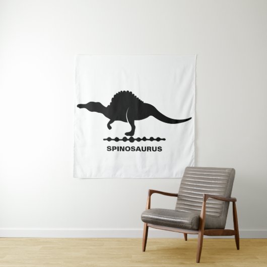Spinosaurus Dinosaur Silhouette Tapestry Wandteppich (Beispiel)