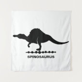 Spinosaurus Dinosaur Silhouette Tapestry Wandteppich (Vorderseite)
