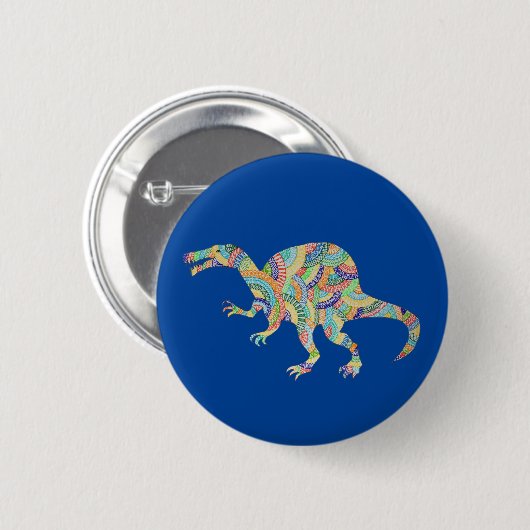 Spinosaurus-Dinosaurier-Abzeichen Button (Vorne & Hinten)