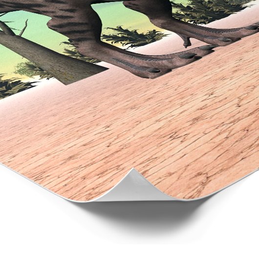 Spinosaurus-Dinosaurier in der Wüste - 3D-Darstell Poster (Ecke)