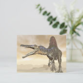 Spinosaurus-Dinosaurier in der Wüste - 3D-Darstell Postkarte (Stehend Vorderseite)