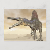 Spinosaurus-Dinosaurier in der Wüste - 3D-Darstell Postkarte (Vorderseite)