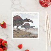 Spinosaurus-Dinosaurier in der Wüste - 3D-Darstell Serviette (Beispiel)