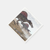 Spinosaurus-Dinosaurier in der Wüste - 3D-Darstell Serviette (Ecke)