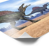 Spinosaurus-Dinosaurier-Spaziergang - 3D-Darstellu Fotodruck (Ecke)