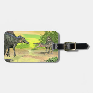 Spinosaurus Dinosaurierkampf - 3D übertragen Gepäckanhänger