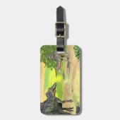Spinosaurus Dinosaurierkampf - 3D übertragen Gepäckanhänger (Vorderseite vertikal)
