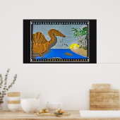 Spinosaurus Film Reel Dinosaur Archival Poster (Küche)