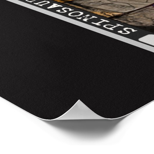 Spinosaurus Film Reel Dinosaur Archival Poster (Ecke)