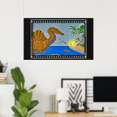 Spinosaurus Film Reel Dinosaur Archival Poster (Heimbüro)