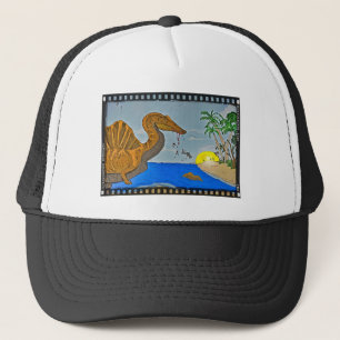 Spinosaurus Film Rolle Dinosaurier Baseballkappe Truckerkappe