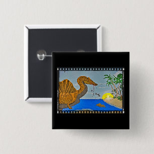 Spinosaurus Filmrolle Dinosaurier Button Pin