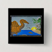 Spinosaurus Filmrolle Dinosaurier Button Pin (Vorderseite)